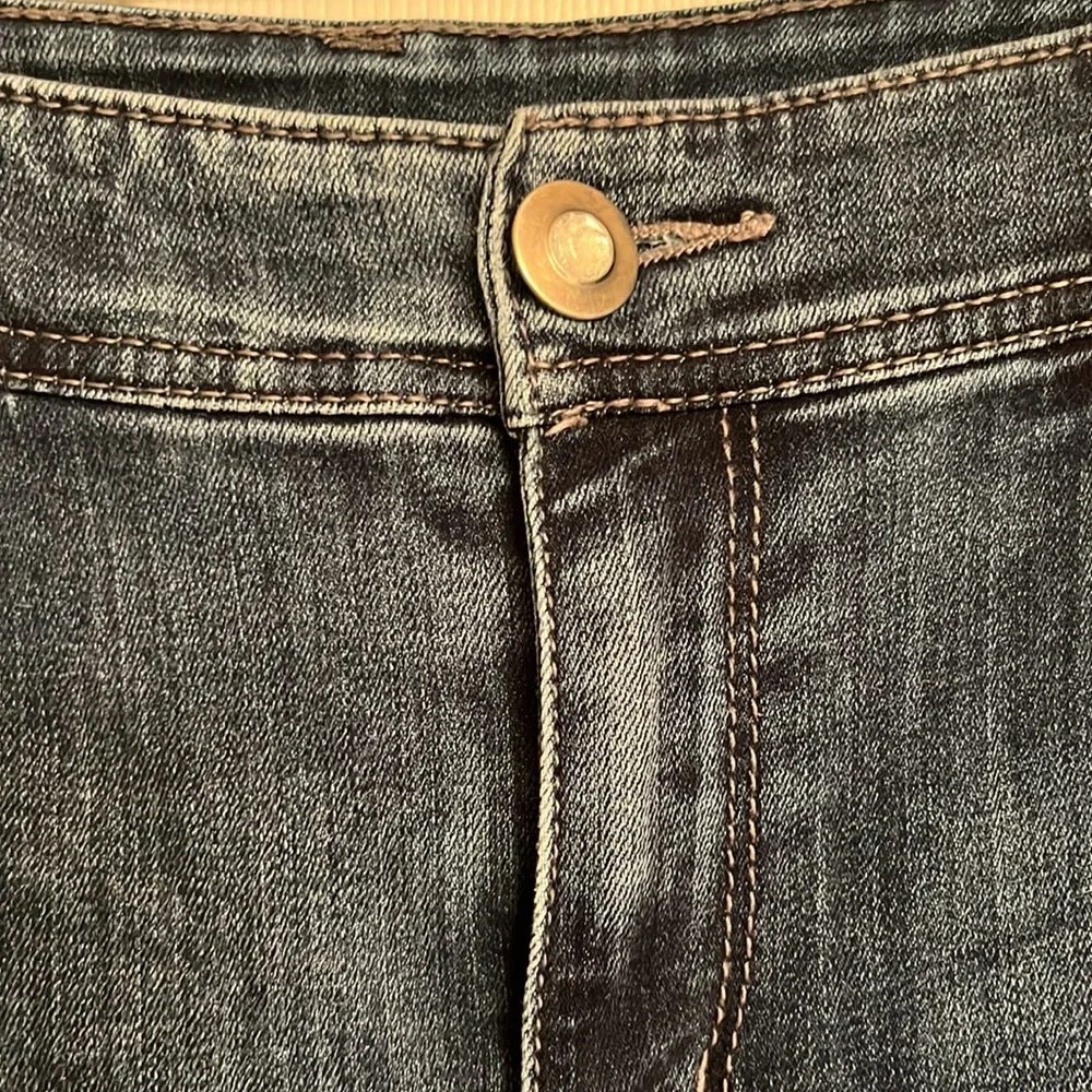 Secrets Collection David Vered Blue Capri Length Sequined Jeans Cotton-blend 12